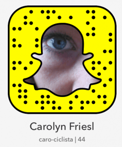 Snapchat und radfahren Carolyn Friesl Ciclista