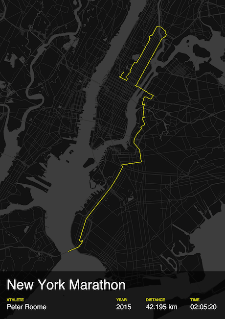 Sisu Tagesdarstellung vom New York Marathon